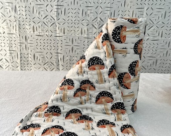 ハンドブロックプリントキルト　ベビーキルト ハンドブロックプリントベビーキルト：インド綿の花柄ブランケット