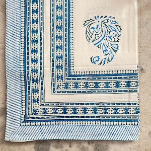 Indian Hand Block Print Bedspread, Block printed Bedsheet, Queen Size Bedspread Cotton Home Bedding ,Handmade Bedsheets Free Wall Hanging