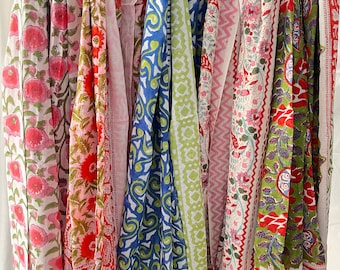 Beautiful Women Beach Pareo Top Decorative Organic Cotton Wrinkle Free Scarf Handmade Floral Print Scarves, Indian Block Print Cotton Sarong
