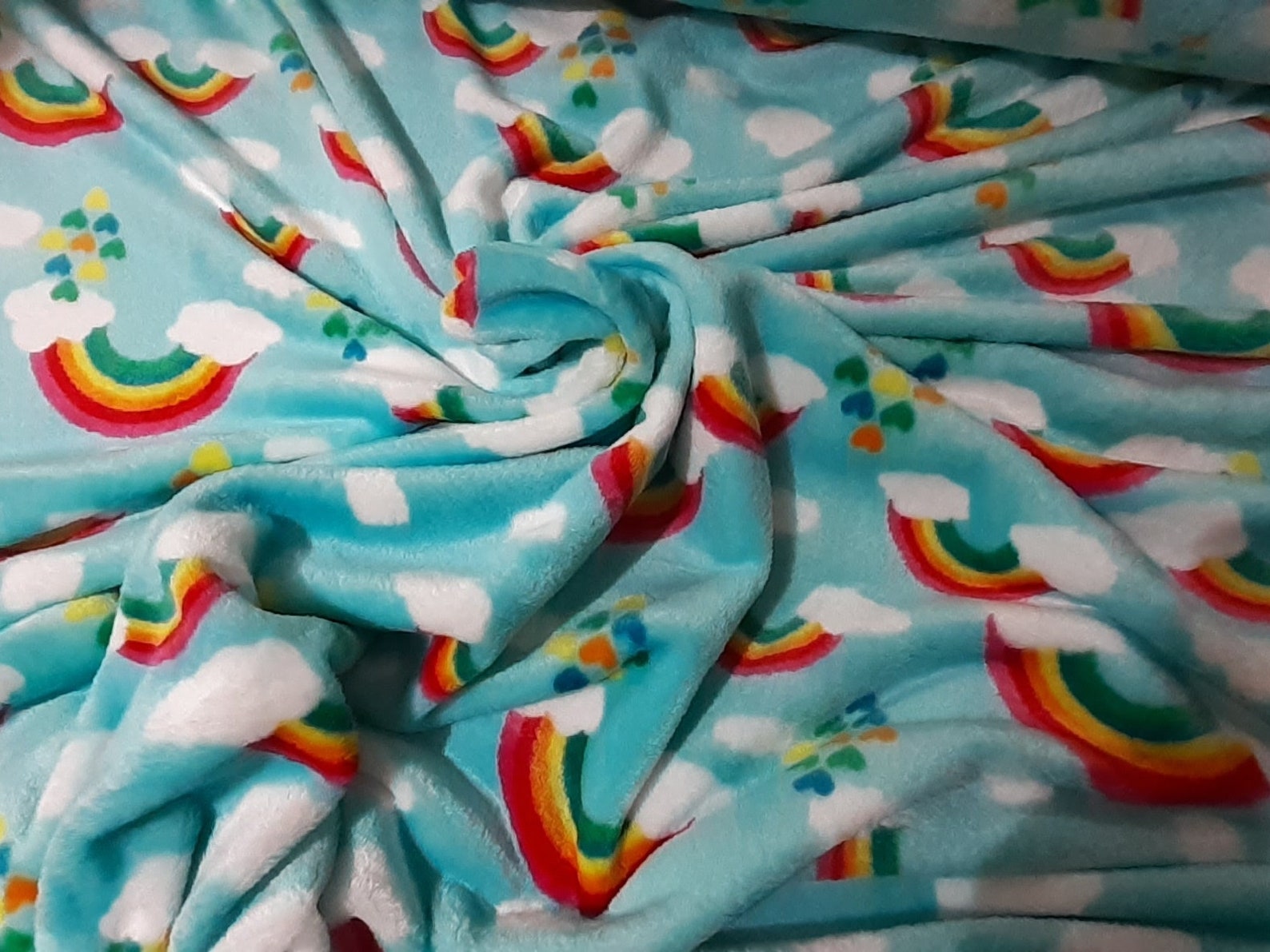 Rainbow fleece fabric spring collection for baby blanket | Etsy