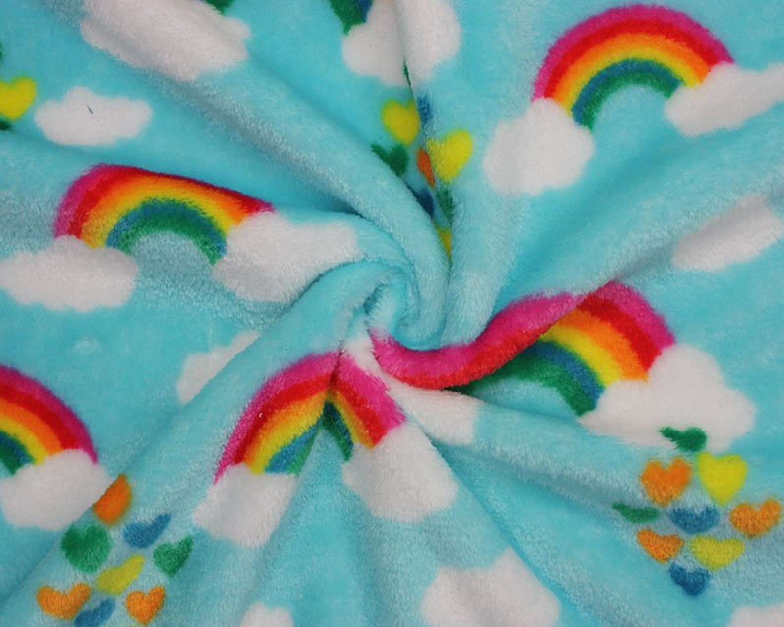 Rainbow fleece fabric spring collection for baby blanket Etsy