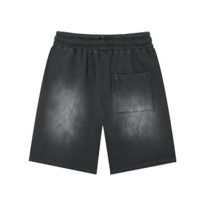 Rectangle Patch Monkey Washed Shorts image 2
