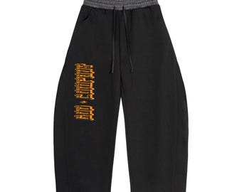 Plaid Waistband Barrel Sweatpants