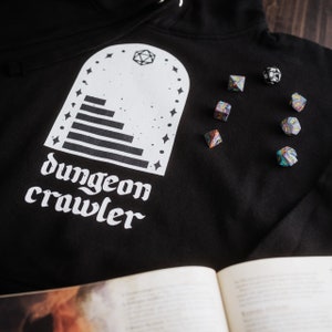 Dungeon Crawler | D&D | d20 | Dice Roll | Fantasy TTRPG | Dungeons and Dragons | Unisex Sweater Hoodie