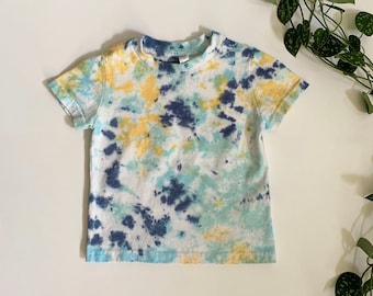 Kids Tie Dye T-Shirt - Hand-Dyed Short Sleeve Cotton Tee - Youth sizes 5-7 | Multiple Colors Available
