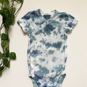 Tie Dye Short Sleeve Baby Kimono Onesie - Multiple Color Options *Made to Order*