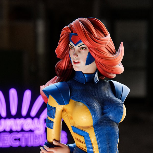 Jean Grey_(Xmen__Fan Art)/ Figurine en résine Échelles au choix à assembler et à peindre ou peintes et prêtes pour la collection (Adulte)