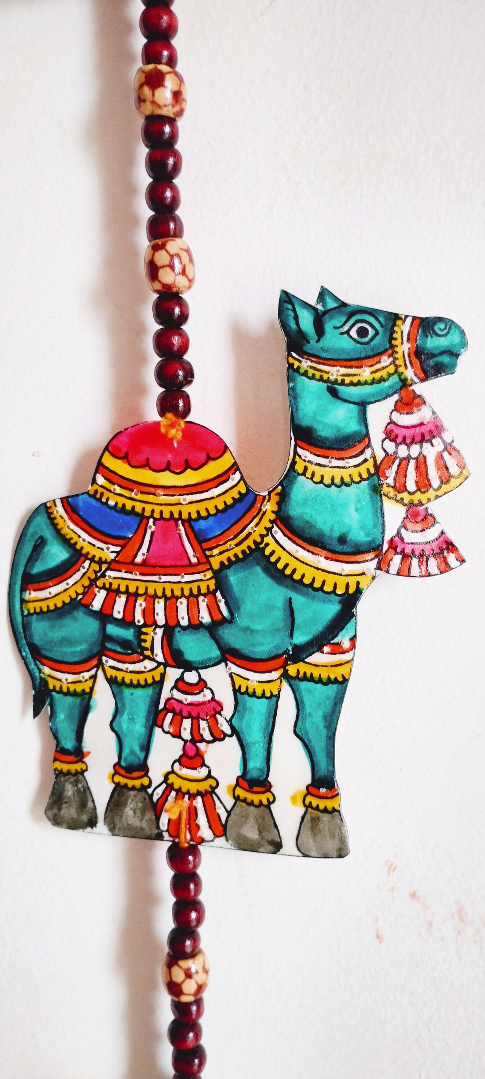 Ganesha - Tholu Bommalata Leather Puppet Wall Hanging (21.5 in)