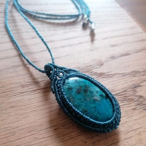 Gorgeous Chrysocolla Pendant Necklace
