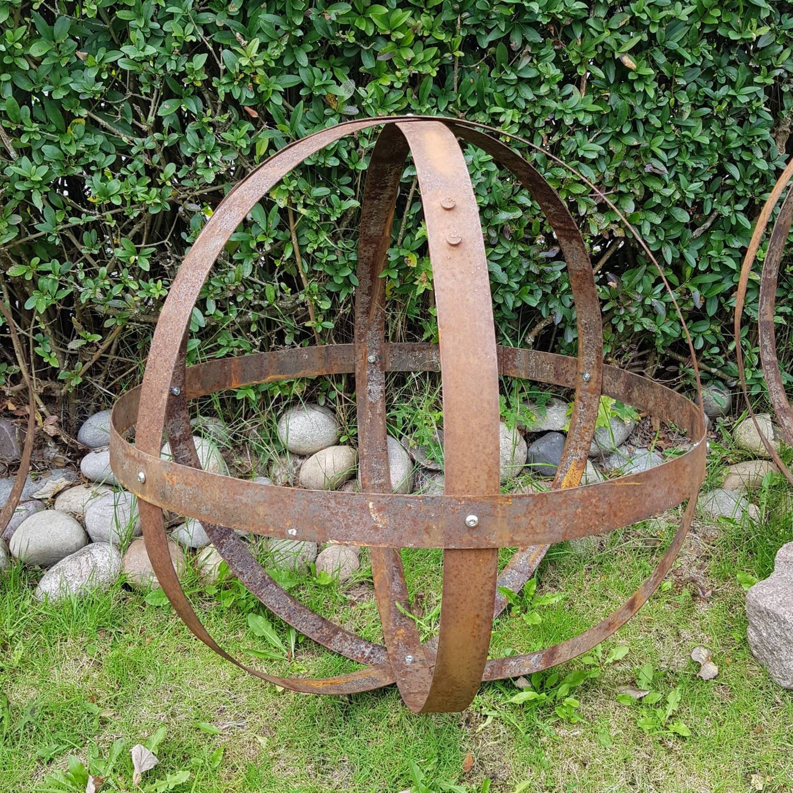 UK Rustic Garden ornament sphere orb globe sculpture made  Etsy