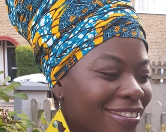 African Kente*Head wrap*African Print* Scarf Ankara Turban*Wax Head tie  Women gift*Head wraps*Bandana*Hair accessories*girlfriend gift*