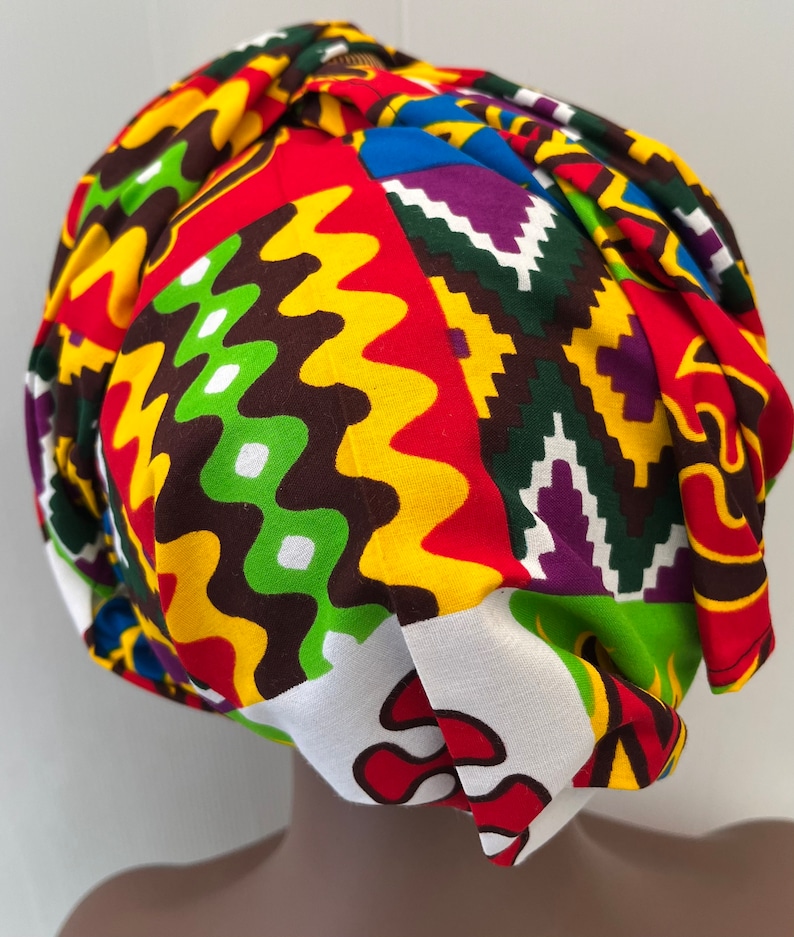 African Kente Head Wrap, African Print Scarf Ankara Turban, Adinkra ...