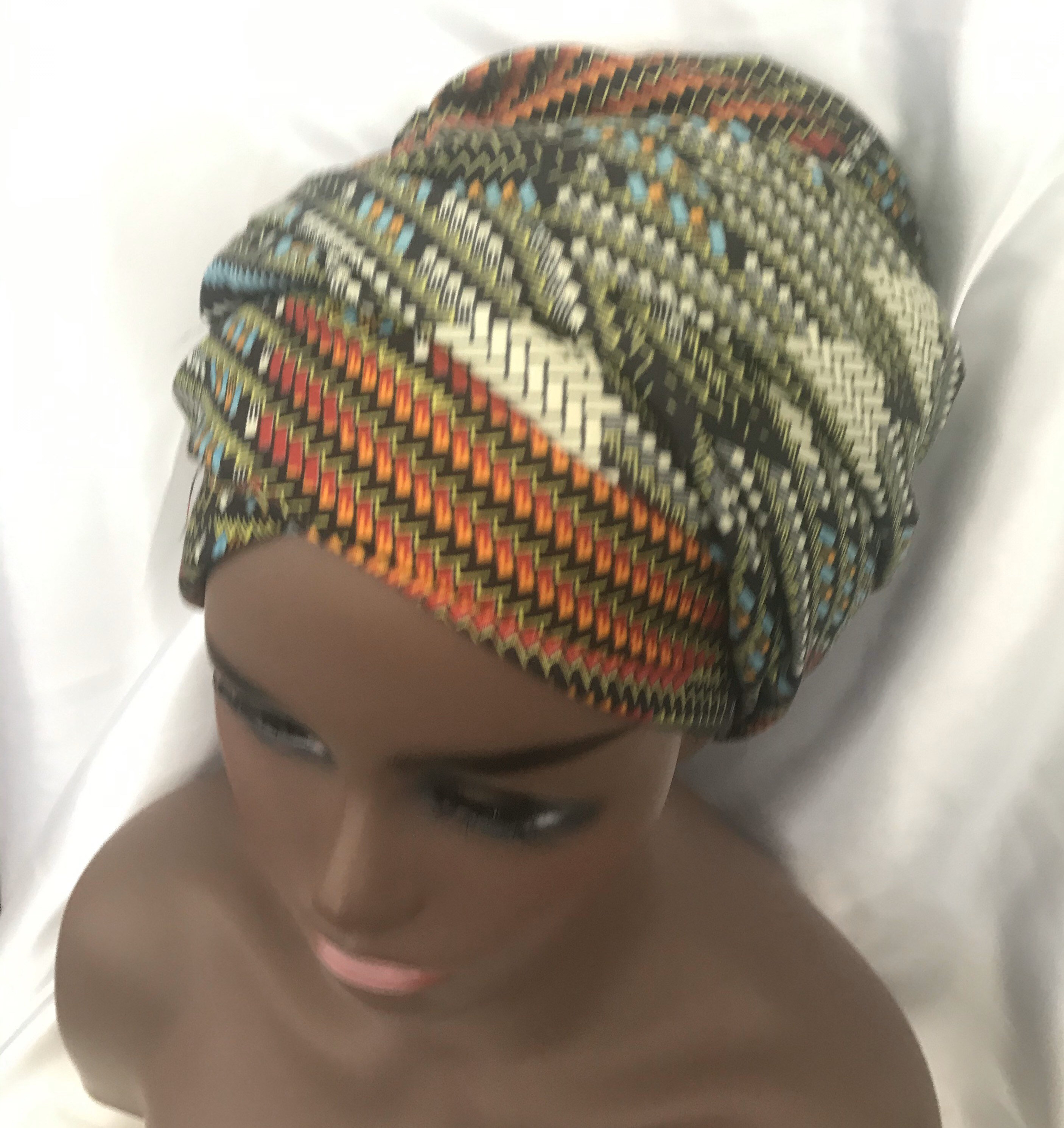 African Kente Head Wrap, African Print Scarf Ankara Turban, Wax Head ...