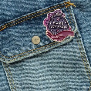 Make Your Own Magic Enamel Pin: Witchy Lapel Pin