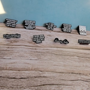 Funny Office Worker Enamel Pins-Sarcastic Work Humor Lapel Pins with Locking Backs