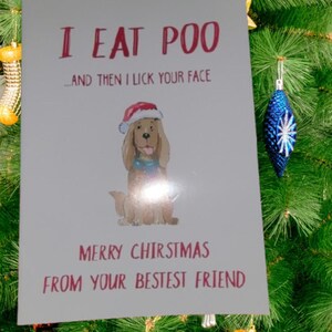 Tarjeta de Navidad para perros, Tarjeta de Navidad divertida, Tarjeta de un perro, Mamá de un perro, Papá de un perro, Tarjeta para dueños de mascotas, Tarjeta divertida para gatos, Tarjeta de Navidad de un perro