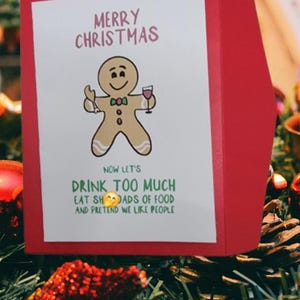Friend Christmas Card, Funny Christmas Card, Introvert Christmas Card, Humor Christmas Card, Naughty Christmas Card