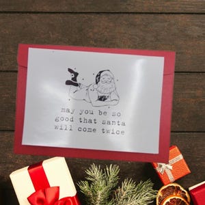Cartão de Natal de amigo, Cartão de Natal engraçado, Cartão de Natal individual, Cartão de Natal humorístico, Cartão de Natal travesso