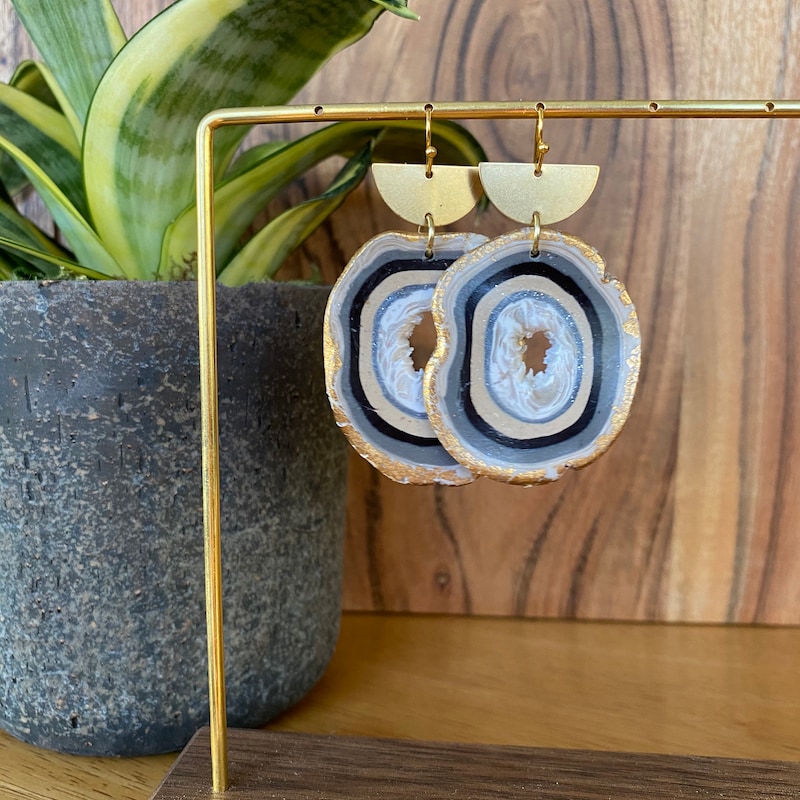 Geode Earrings - Etsy