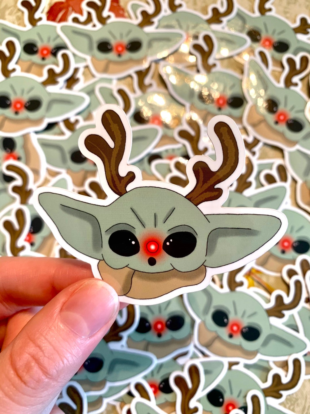 Reineer R Sticker Reindeer Baby Sticker - Etsy