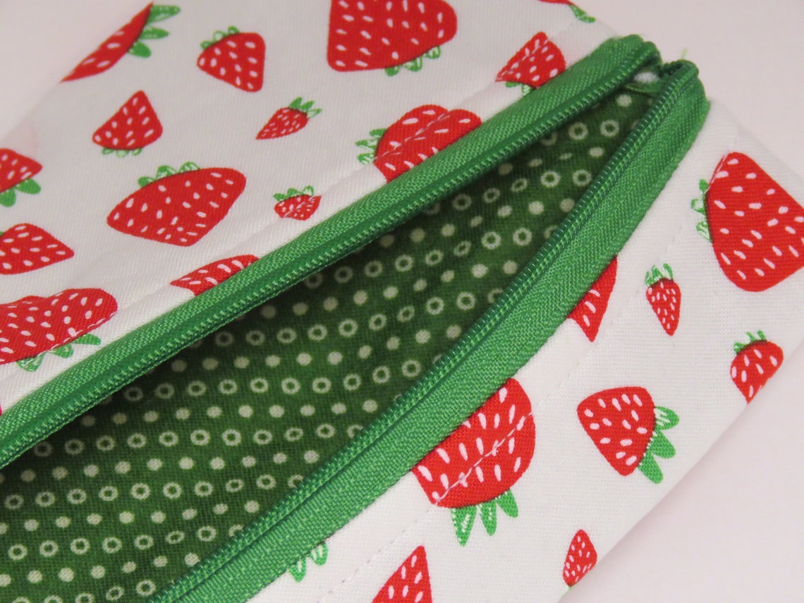 Strawberries pencil pouch pencil case zipper pouch Etsy