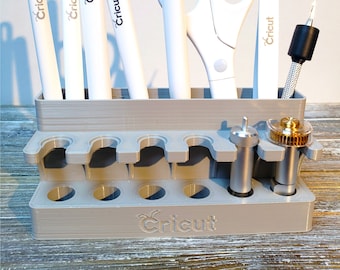 Cricut gereedschapshouder en blade organizer (grijs) - voor uw QuickSwap blade behuizing en gereedschapshouder - Made in Canada