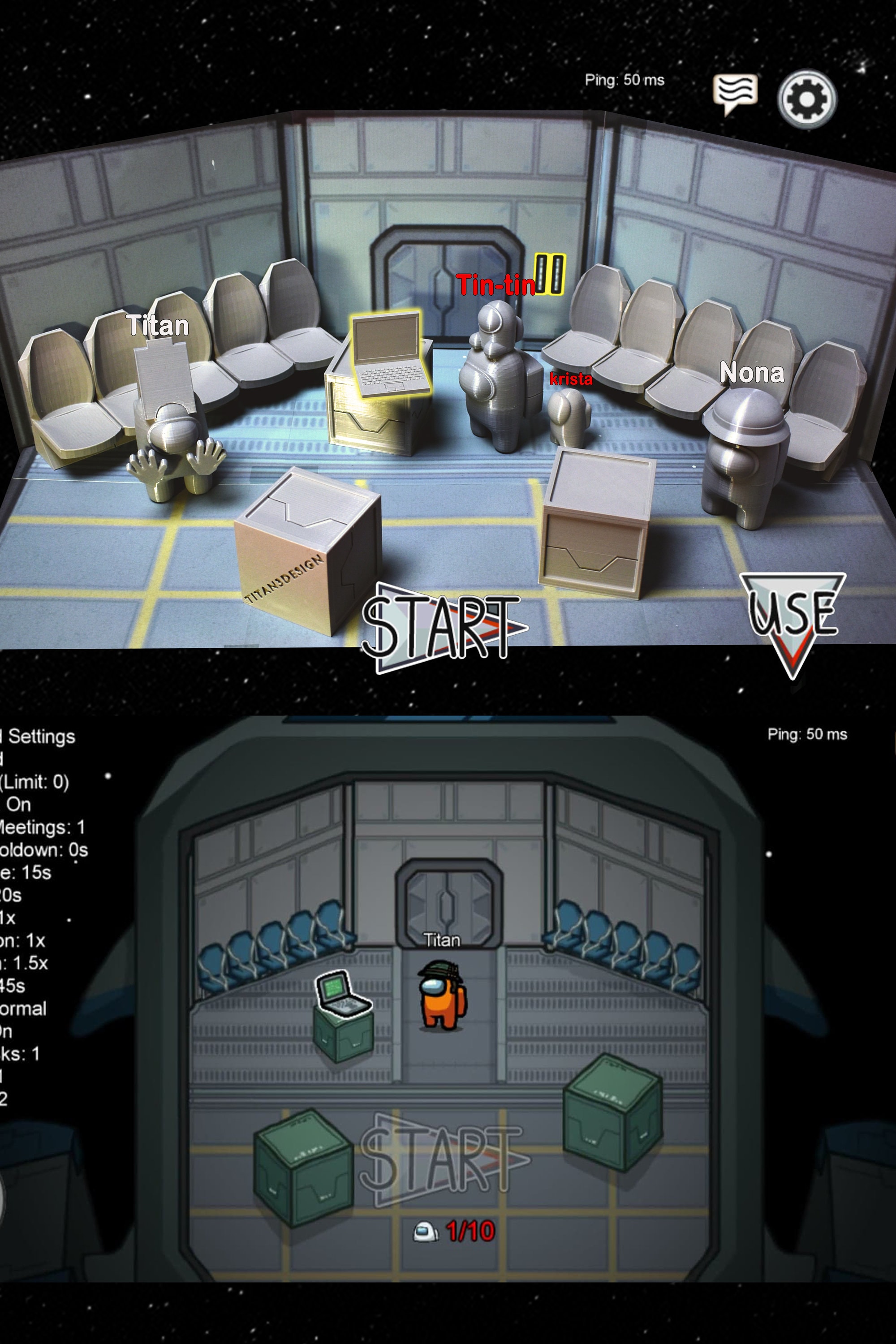 Among Us Dropship/Lobby SetGrey Among Us Set Diorama Etsy