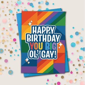 Funny Gay Birthday Card: LGBTQ+ Pride Greeting Card