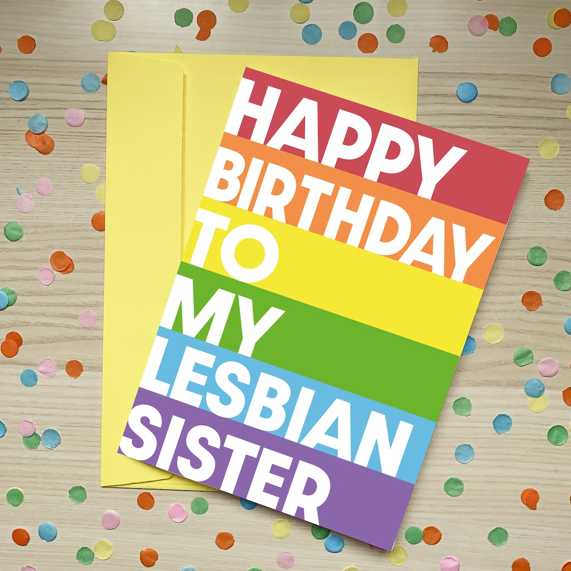 Happy Birthday To My Lesbian Sister Birthday Card Birthday Etsy