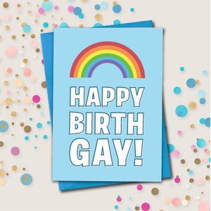 Funny Happy Birthgay Birthday Card: LGBTQ+ Greeting Card