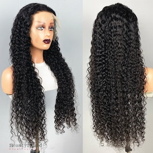 deep curly women wig lace frontal human hair wigs glueless lace wig for women bleached knots preplucked hair natural hair line