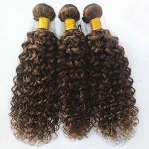 100% real human hair extensions human hair weft Handmade virgin hair hair weaving  deep curly texture human hair bundles free shipping