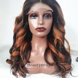 highlight brown women wigs lace frontal balayage brown human hair wigs  loose wave lace wigs for women preplucked hair natural hair line