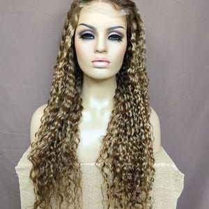 highlight brown women wigs lace frontal balayage brown human hair wigs  deep curly lace wigs for women preplucked hair natural hair line