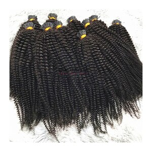 I Tip Human Hair Extensions Human Hair afro kinky curly human hair I Tips 100 Strand s Handmade Human Hair Extensions for women hair