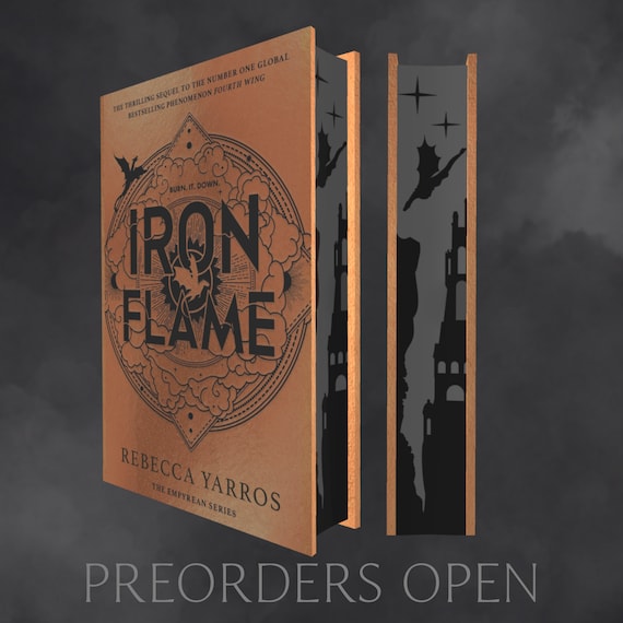 Iron Flame Rebecca Yarros - Sprayed Stencilled Edge Special