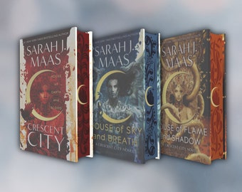 Crescent City -House of Earth and blood, Sky and Breath, Flame and Shadow - Sarah J Maas - Sprayed Edge Special Edition Hardbacks
