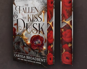 Crowns of Nyaxia Sprayed Edge Hardback Book - The Fallen and the Kiss of Dusk - Carissa Broadbent