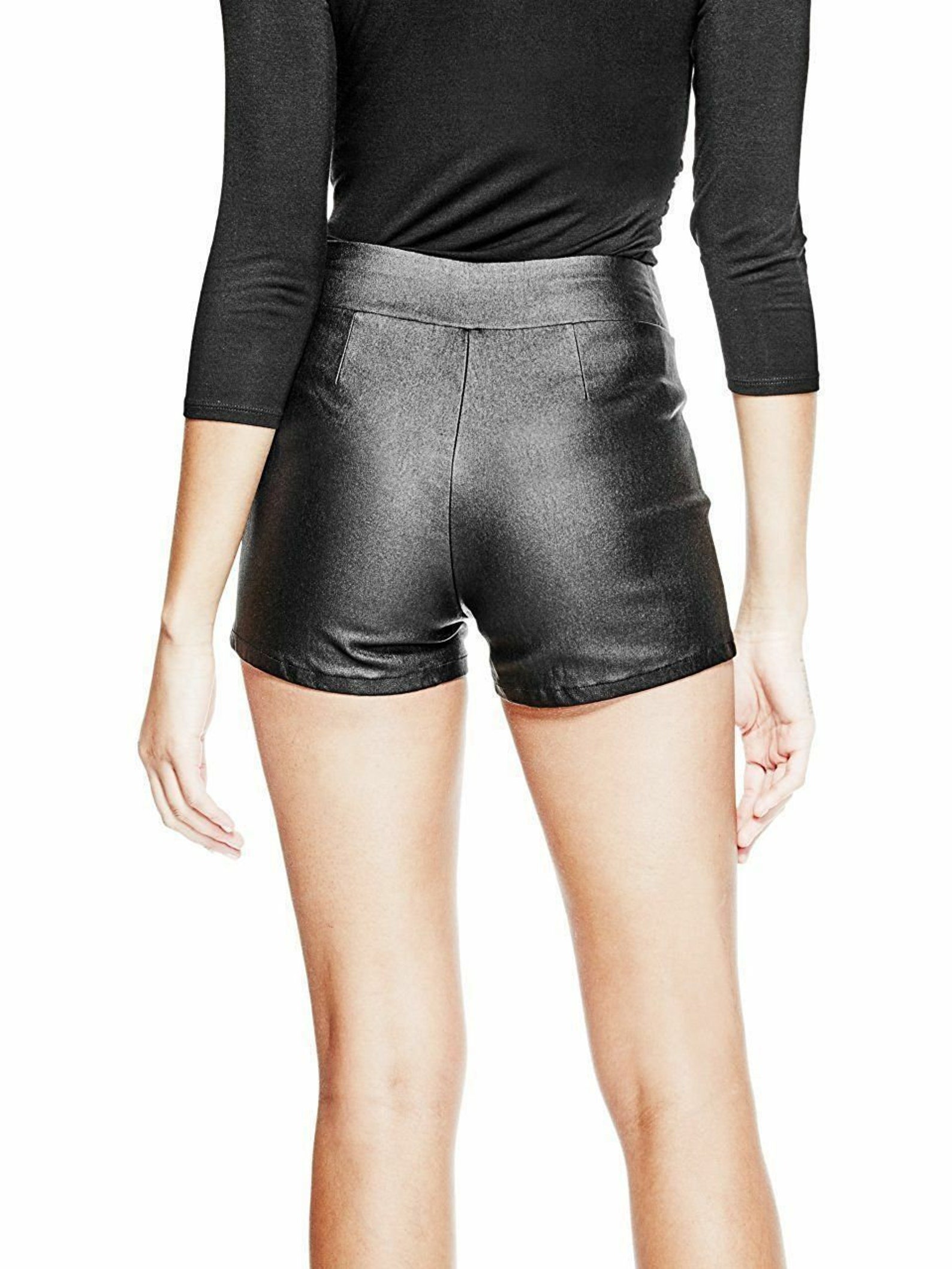 Women Leather Hot Shorts Designer Fashion Black Leather Short Etsy