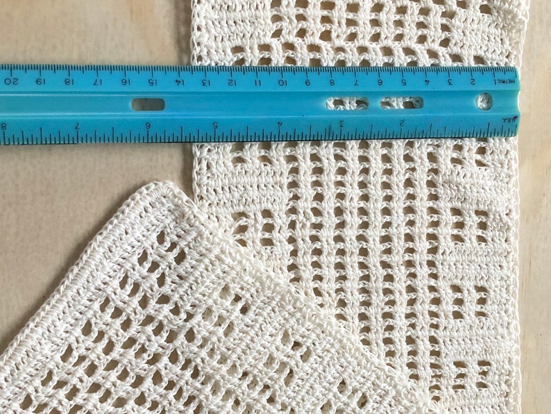 boho decor long doily Crocheted Doily