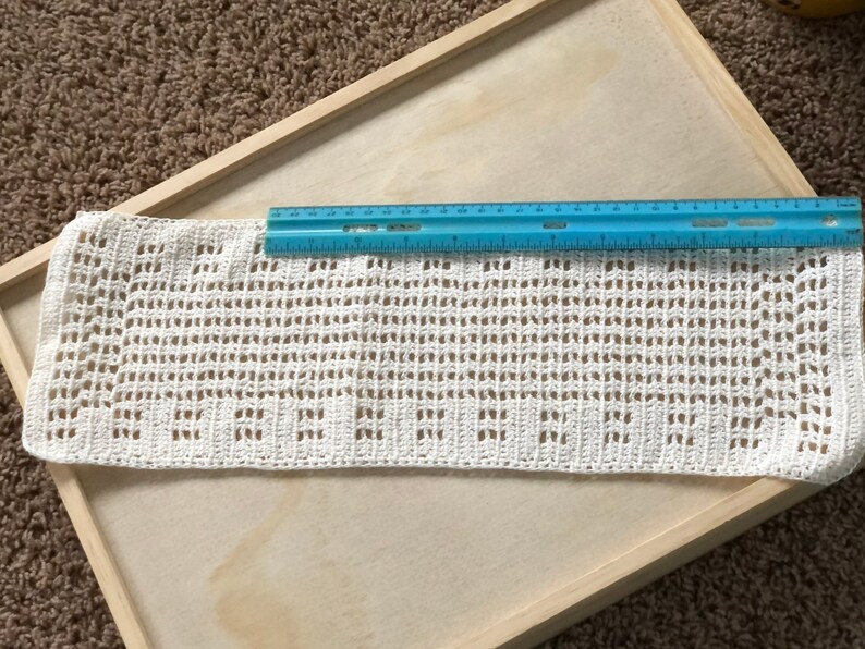 boho decor long doily Crocheted Doily
