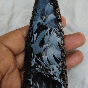 Handmade Black Obsidian Arrowhead 135mmg
