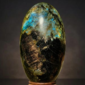 Natürlicher Labradorit-Shiva-Lingam | Blauer Labradorit-Kristall | Polierter Shiva-Stein | Stehender Labradorit | Labradorit-Statue