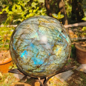 Natural Flashy Larger Size Labradorite Crystal Sphere