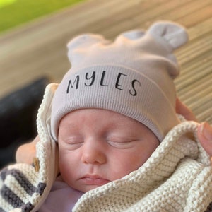 Personalised Bear Newborn Hat