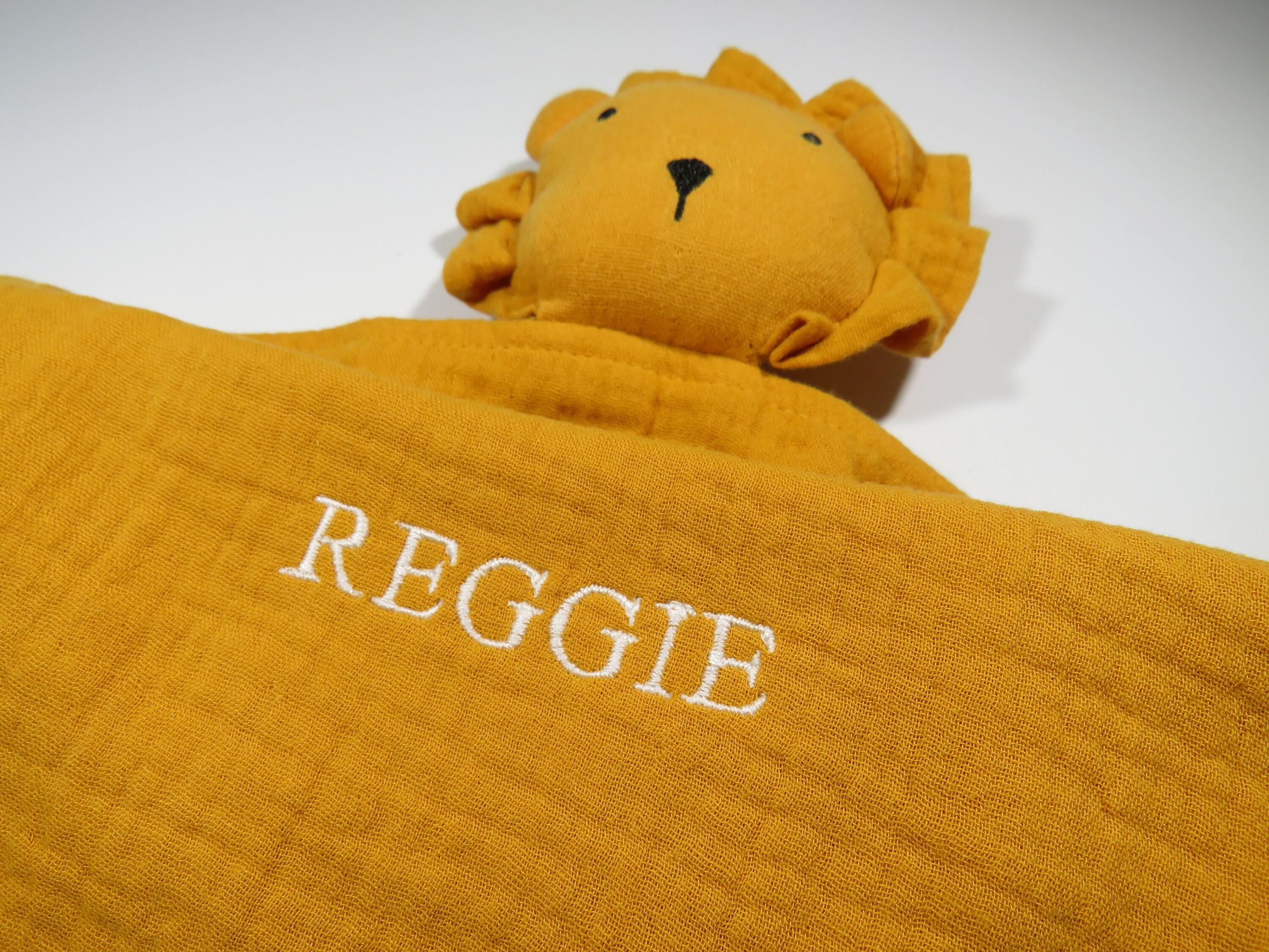 Personalised Comforter Blanket Lion Muslin for Baby and Newborn Gift Etsy Canada
