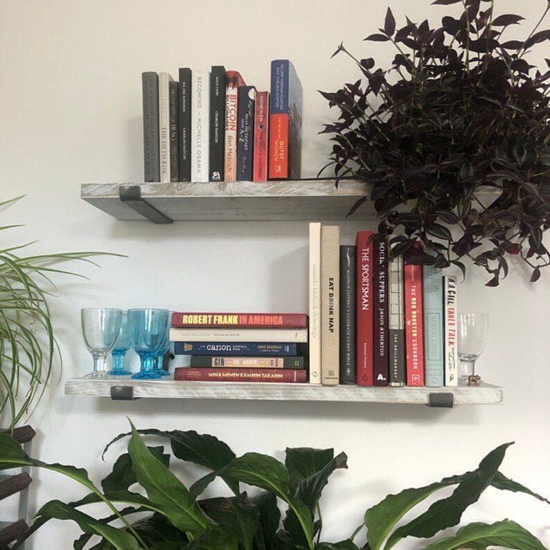 Rustic Scaffold Board Shelves Handmade Reclaimed Chunky Shelf Etsy