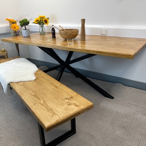 Dining Table Indoor & Outdoor Industrial Rustic Style Table Etsy UK