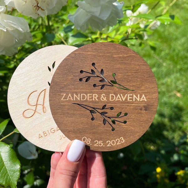 Wedding Favors Wood Wedding Coasters Custom Coasters   Wedding Gift Coasters Personalized Gift Coaster Favors Wedding Shower Favors