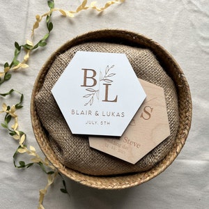 Personalized Wedding Favors Custom wooden coasters Personalized Wedding Coasters Wedding Favors for Guests in Bulk